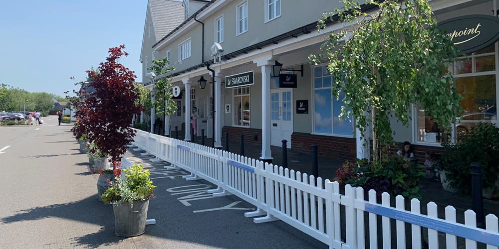 TEMPORARY FENCING FOR SHOPPING MALLS