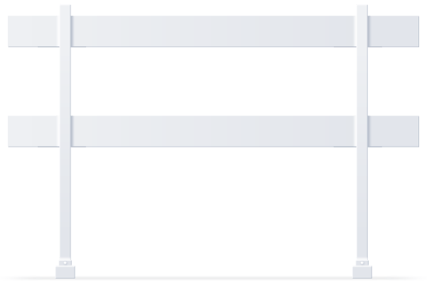 Temporary 2 Rail Fence