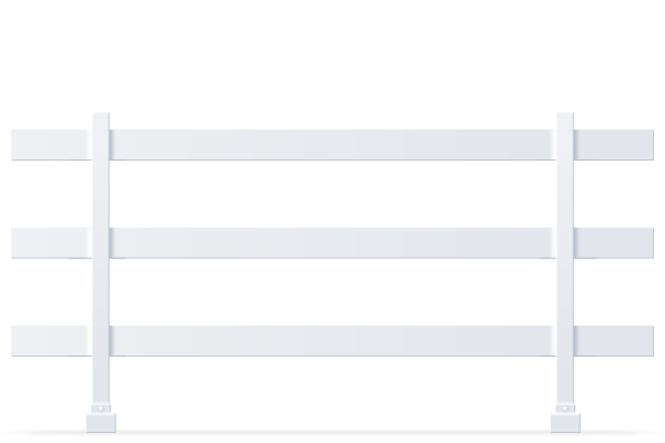 Temporary 3 Rail Fence